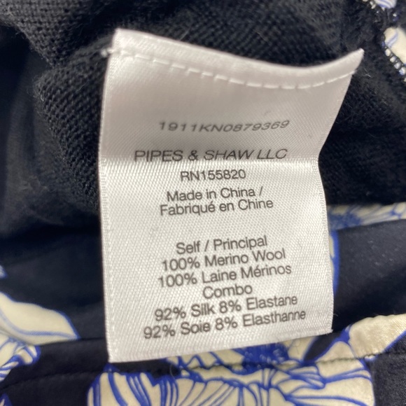 Veronica Beard | Nina Layered Slim-fit Jumper Mixed Media Sweater Silk Wool | S - Picture 12 of 13